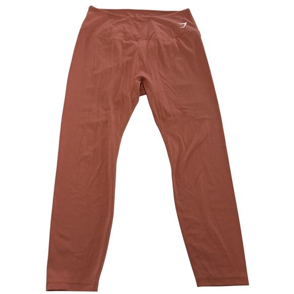 Gymshark Pants Womens Small Orange High Rise Leggings Workout Yoga Gym - Picture 1 of 7
